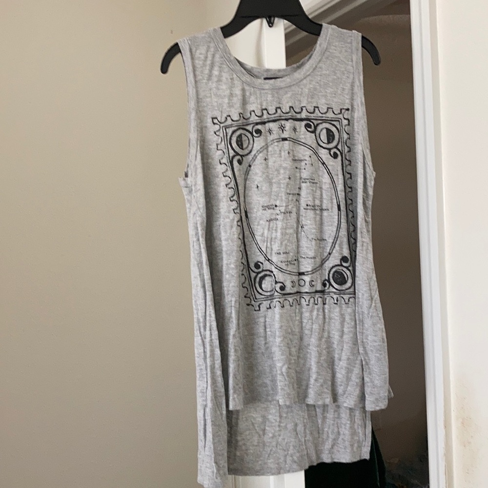 Pool house  Sleeveless Tank Top in Gray.